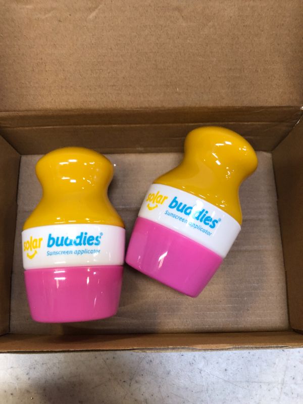 Photo 3 of Duo PB Solar Buddies Refillable Roll On Sponge Applicator For Kids, Adults, Families, Travel Size Holds 100ml Travel Friendly for Sunscreen, Suncream and Lotions
