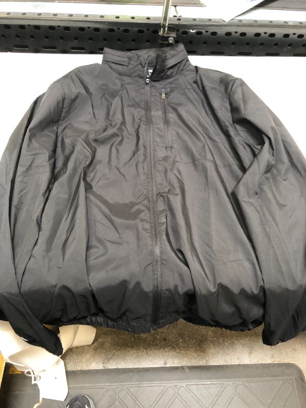 Photo 1 of Amazon Essentials Men's Lightweight Woven Full Zipper Running Jacket- SIZE-  Medium Black