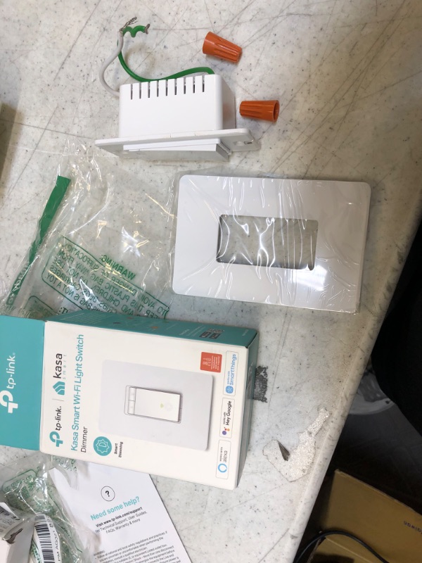 Photo 1 of Kasa Smart Dimmer Switch HS220, Single Pole, Needs Neutral Wire, 2.4GHz Wi-Fi Light Switch Works with Alexa and Google Home, UL Certified, No Hub Required