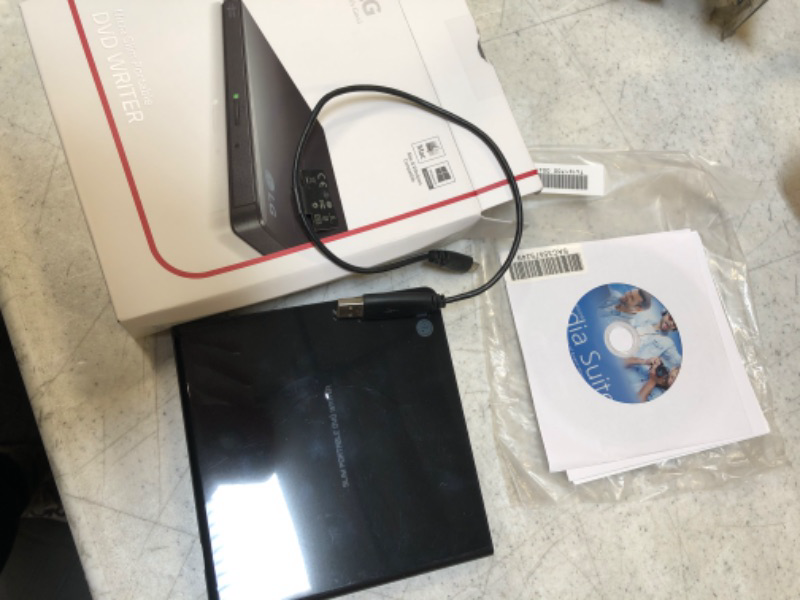 Photo 1 of LG Electronics 8X USB 2.0 Super Multi Ultra Slim Portable DVD Writer Drive +/-RW External Drive with M-DISC Support (Black) GP65NB60 Black Drive