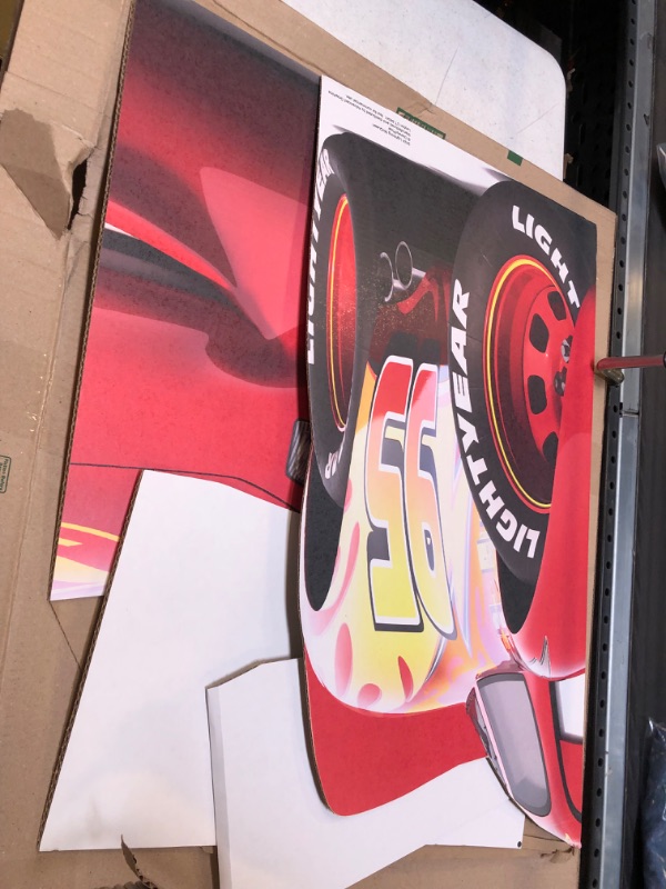 Photo 2 of Advanced Graphics Lightning McQueen Life Size Cardboard Cutout Standup - Disney Pixar's Cars 3 (2017 Film)