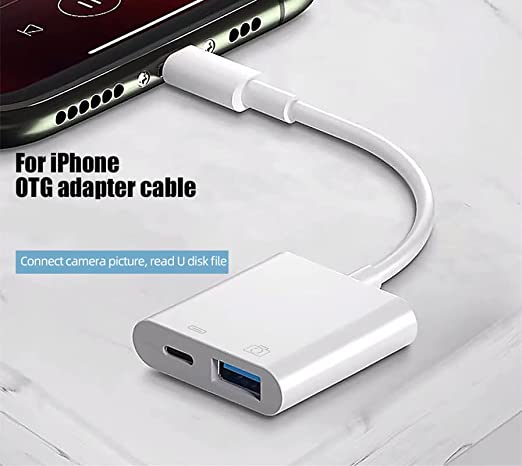 Photo 1 of Lightning to USB OTG Converter Adapter for iPhone Mouse Keyboard Charging U Disk Camera CardReader Data Converter iPhone OTG