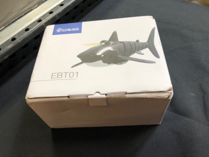 Photo 2 of Eachine EBT01 2.4G 4CH Electric Shark RC Boat Vehicles Waterproof Swimming Pool Simulation Model Toys
