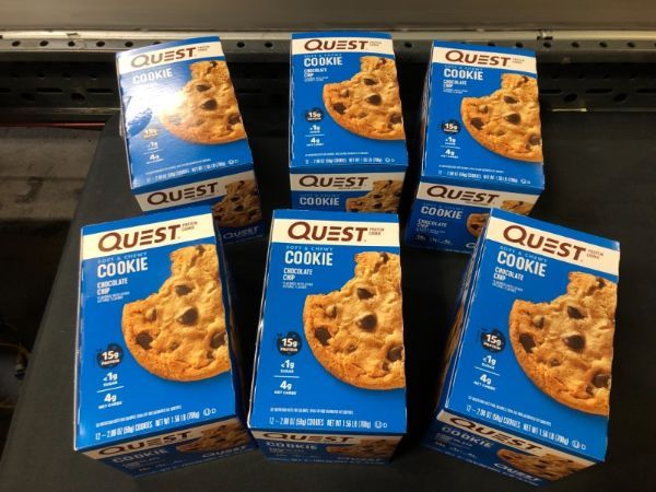 Photo 1 of Quest Nutrition Chocolate Chip Protein Cookie, Keto Friendly, High Protein, Low Carb, Soy Free, 12 Count "Packaging may vary" 6 PACK --- BEST BY AUGUST 2022
