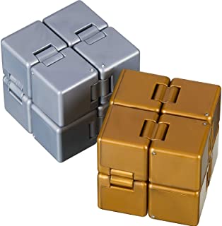 Photo 1 of Gejoy 2 Packs Cube Toys Fidget Blocks, Mini Cube Desk Toy Stress Relief Toys