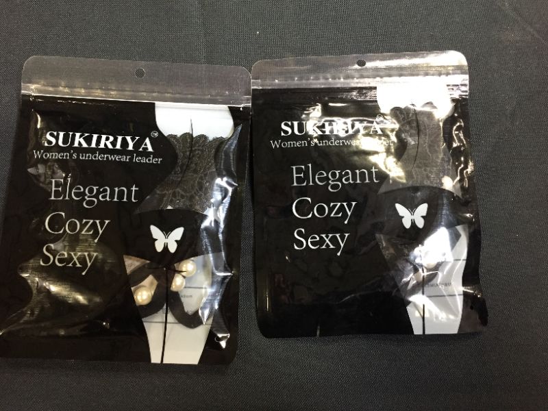 Photo 2 of Women Sexy Panties Y-Back G-String (Nblack, M, m) 2 PACK
