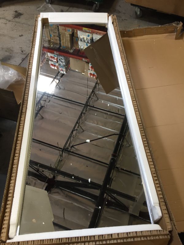 Photo 1 of BEAUTYPEAK Full Length Mirror 65"x22", Standing Hanging or Leaning Against Wall Rectangle Floor Mirrors Body Dressing Wall-Mounted for Living Room, Bedroom with Aluminum Alloy Thin Frame, Black (DAMAGES TO BOX, USED BUT LOOKS NEW)
