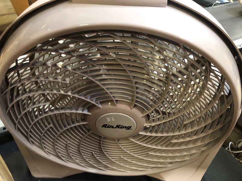 Photo 4 of Air King 9500 20-Inch 3-Speed Commercial Grade Deluxe Pivot Fan with 2,390-CFM, 1/22-Horsepower, Grey Finish
