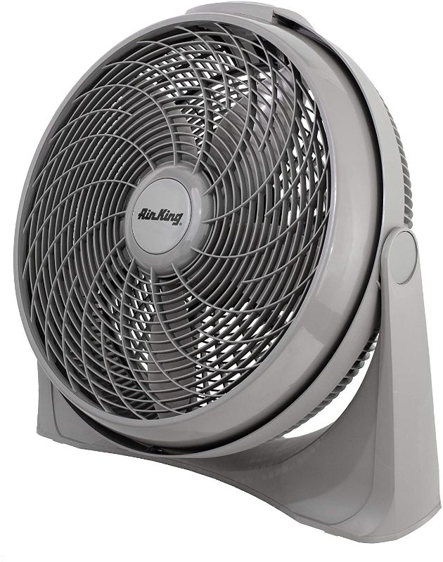Photo 1 of Air King 9500 20-Inch 3-Speed Commercial Grade Deluxe Pivot Fan with 2,390-CFM, 1/22-Horsepower, Grey Finish
