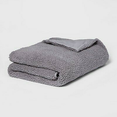 Photo 1 of 50" x 70" Sherpa Weighted Blanket with Removable Cover - Room Essentials™
