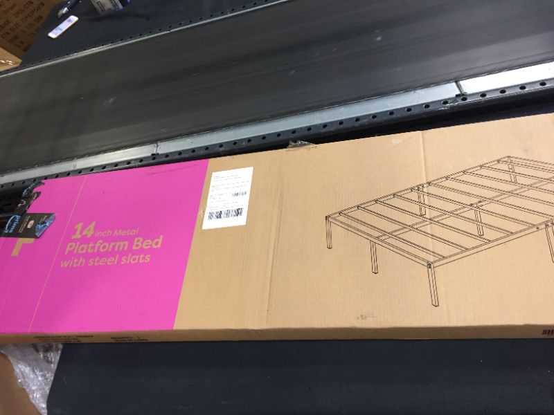 Photo 2 of Best Price Mattress 14 Inch Metal Platform Beds w/Heavy Duty Steel Slat Mattress Foundation (No Box Spring Needed), Black FULL SIZE (DAMAGES TO PACKAGIN, SCRATCHES ON  ITEM FROM EXPOSURE)
