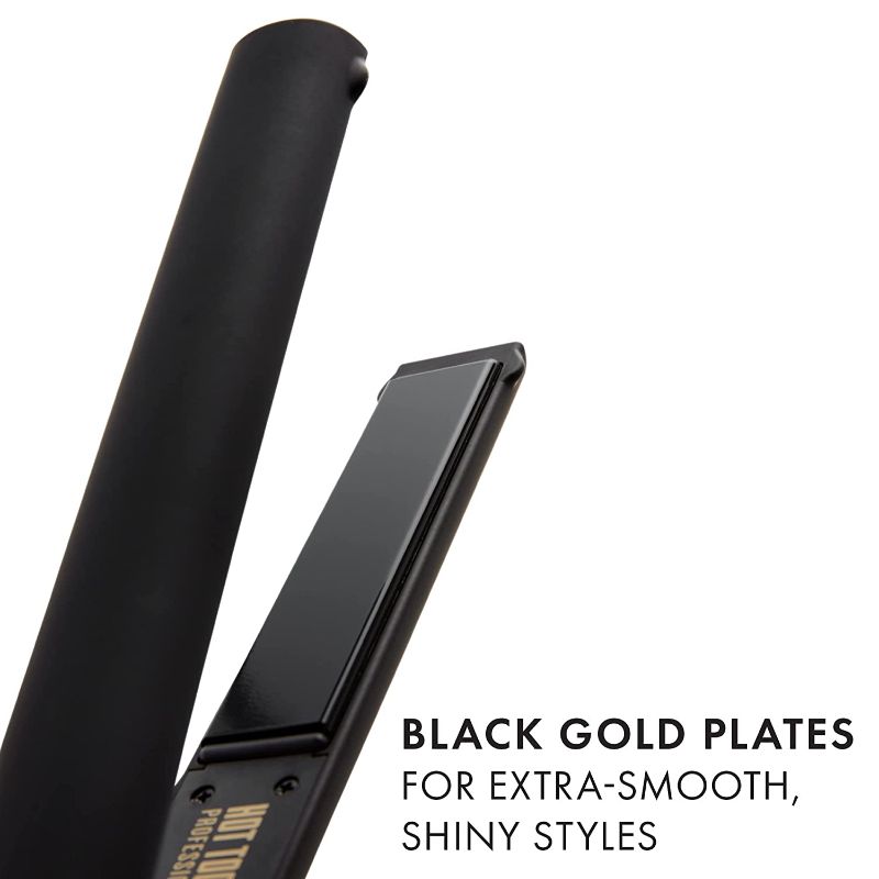 Photo 1 of Hot Tools Pro Artist Black Gold Evolve Ionic Salon Hair Flat Iron | Long-Lasting Finish for Straightening Hair, (1 in) (MINOR DAMAGES TO PACKAGING)
