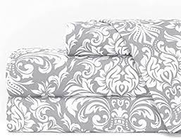 Photo 1 of 4 Piece Sheet Set King White/light Gray Deep Pockets Damask Pattern Elegant Look