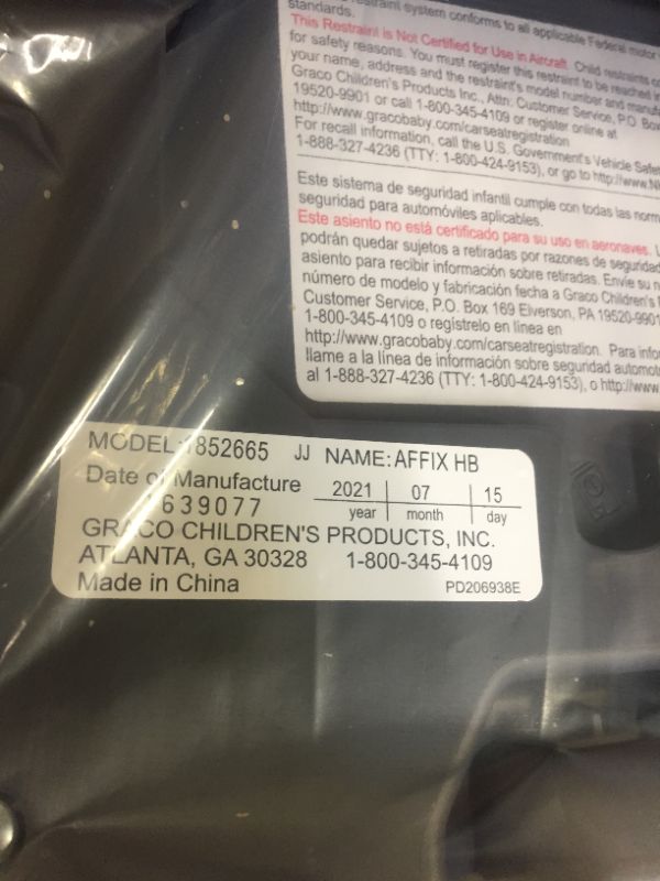 Photo 1 of Graco Affix Youth Booster Car Seat with Latch System - Atomic