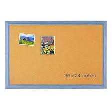 Photo 1 of DOLLAR BOSS Cork Notice Board, 36×24 INCHES, Memo Bulletin Board, Retro Blue
