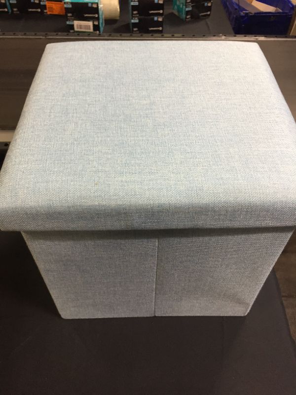 Photo 1 of  Storage Ottoman Cube Small Folding Ottoman Cube Seat Foot Stools Toy Chest