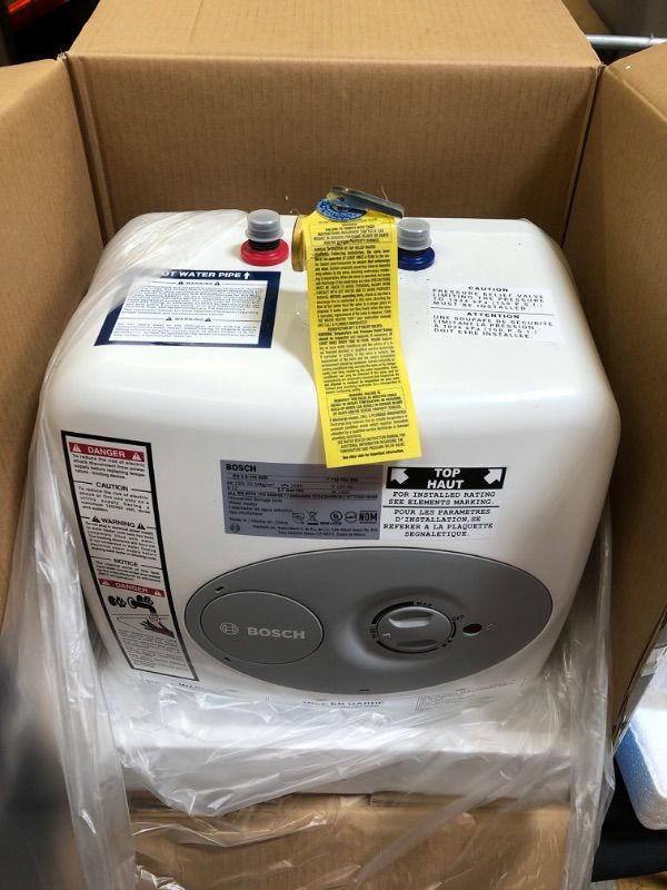 Photo 1 of Bosch Electric Mini-Tank Water Heater Tronic 3000 T 2.5-Gallon (ES2.5) - Eliminate Time for Hot Water - Shelf, Wall or Floor Mounted
(BRAND NEW, FACTORY SEALED)