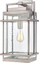 Photo 1 of Elk Lighting 46772/1 Breckenridge 1-Light Weathered Zinc with Seedy Glass Sconce,not specified
