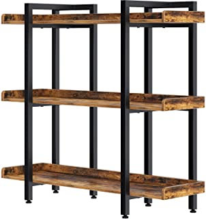 Photo 1 of Rolanstar Bookshelf 3-Tier, Open Etagere Bookcase, 39.8’’H x 41.3”L Freestanding Bookshelves for Storage and Display, Wood Rustic Book Shelves for Living Room Bedroom Home Office