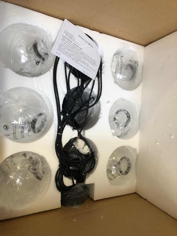 Photo 2 of A1A9 SPHERE GLASS PENDANT LIGHTS BLACK WITH 6 LIGHT MODERN INDUSTRIAL ROUND BALL GLOBE CEILING LIGHT FITTING E26 LED CHANDELIER LAMP FIXTURE FOR KITCHEN ISLAND , BAR , DINING ROOM [ LIGHT BULBS NOT INCLUDED ]
