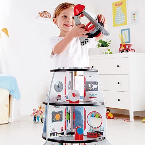 Photo 1 of Hape Four-Stage 20 Piece Durable Wooden Rocket and Spaceship Toy for Children, L: 18.8, W: 18.8, H: 29.1 inch
