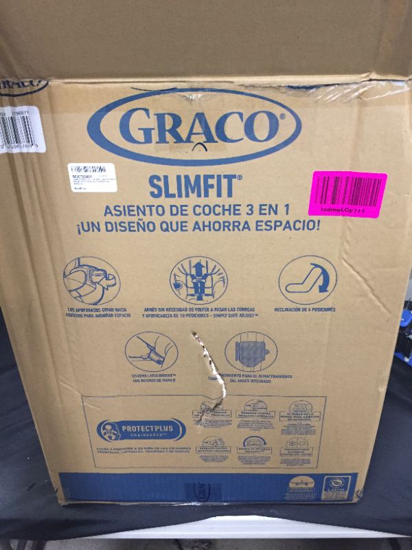 Photo 4 of Graco Slimfit 3 in 1 Car Seat Slim and Comfy Design Saves Space in Your Back Seat