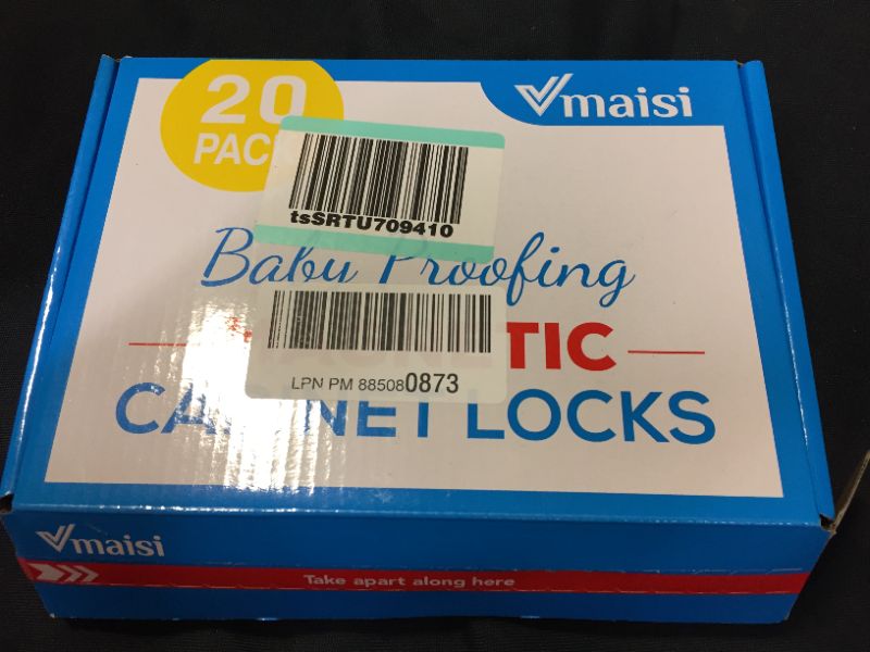 Photo 2 of 20 Pack Magnetic Cabinet Locks Baby Proofing - Vmaisi Children Proof Cupboard Drawers Latches - Adhesive Easy Installation