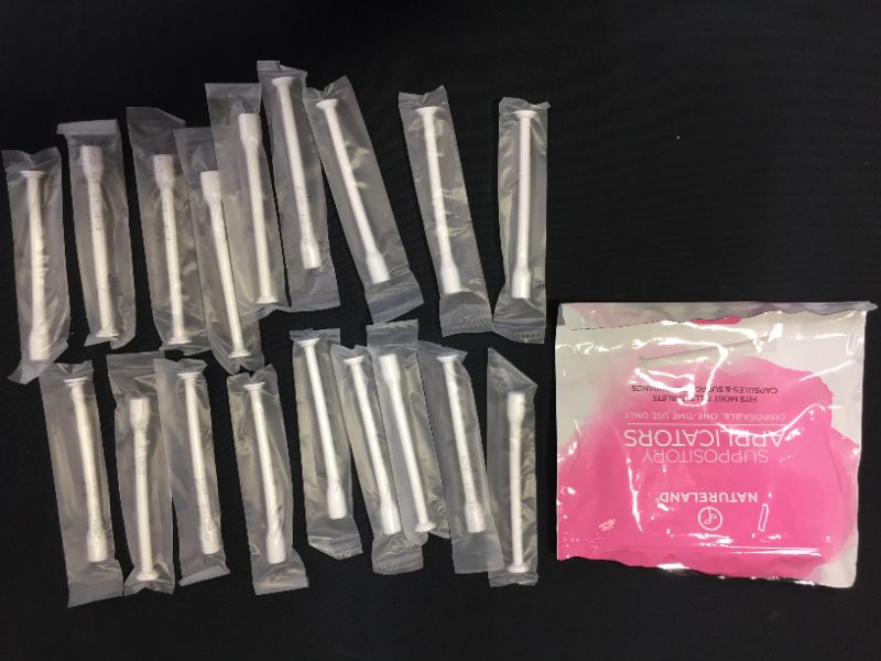 Photo 3 of [20 Pack] Natureland Vaginal Suppository Applicators for Women, Designed in USA, Soft Tip Auxiliary Tool for Pills, Boric Acid, and pH Balance Tablet Suppositories, Individually Wrapped MISSING 2, PACKAGED OPENED 