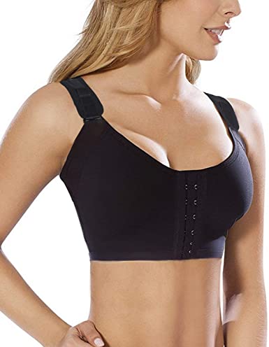 Photo 1 of SHAPERX Women‘s Post-Surgery Front Closure Brassiere Sports Bra 2XL SMALL DEODORANT STAIN 
