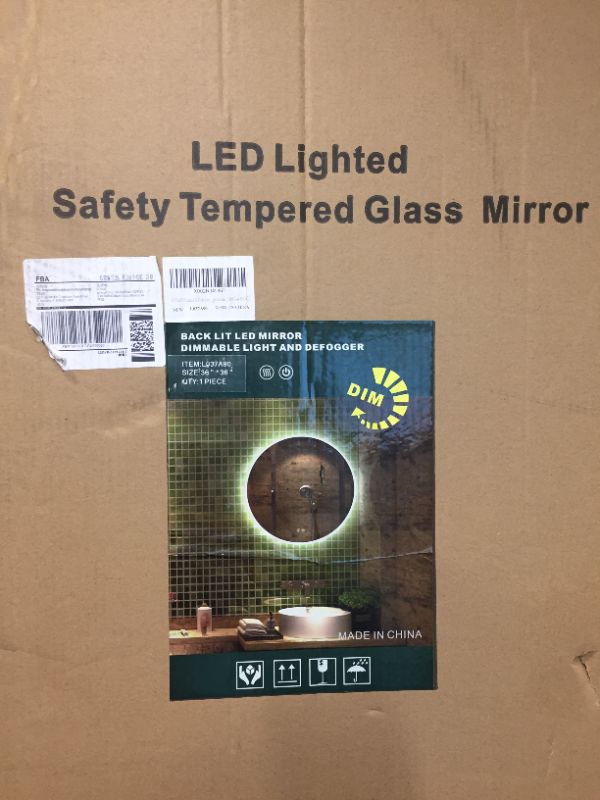 Photo 1 of 40 IN ROUOND LED BACK LIT MIRROR MINOR DAMAGES TO BOX DUE TO EXPOSURE