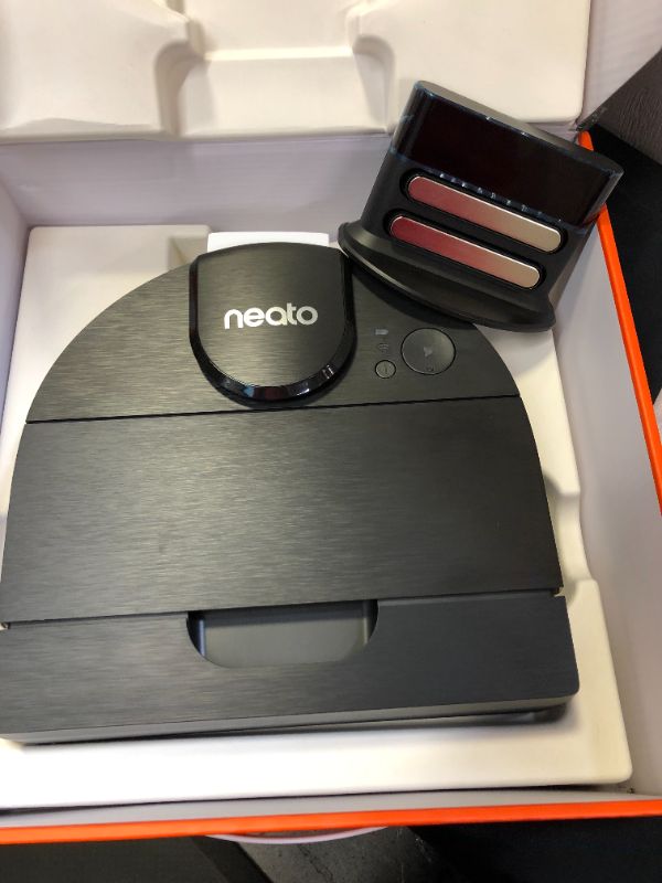 Photo 2 of Neato D9 Intelligent Robot Vacuum Cleaner–LaserSmart Nav, Smart Mapping, Cleaning Zones, WiFi Connected, 200-min runtime, Powerful Suction, Turbo Clean, Edges, Corners & Pet Hair, XXL Dustbin, Alexa
