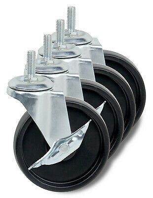 Photo 1 of 4in Replacement Casters 4pc Set Swivel Wheel Kitchen Table Work Prep Station
