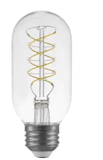 Photo 1 of 40-Watt Equivalent T14 Dimmable Fine Bendy Filament LED Vintage Edison Light Bulb Daylight (1-Pack)
