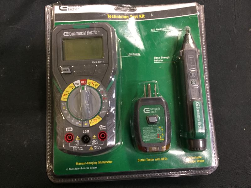 Photo 2 of Commercial Electric Technician Maintenance Kit Contains MMM-8301S - NCVT-8908R (DAMAGES TO PACKAGING)
