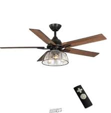 Photo 1 of Casun 52 in. LED Indoor Aged Iron Ceiling Fan with Remote Control and Light Kit (ITEM LOOKS LIKE BOX WAS OPENED AND RUN THRU BUT BLADES IS STILL FACTORY SEALED)

