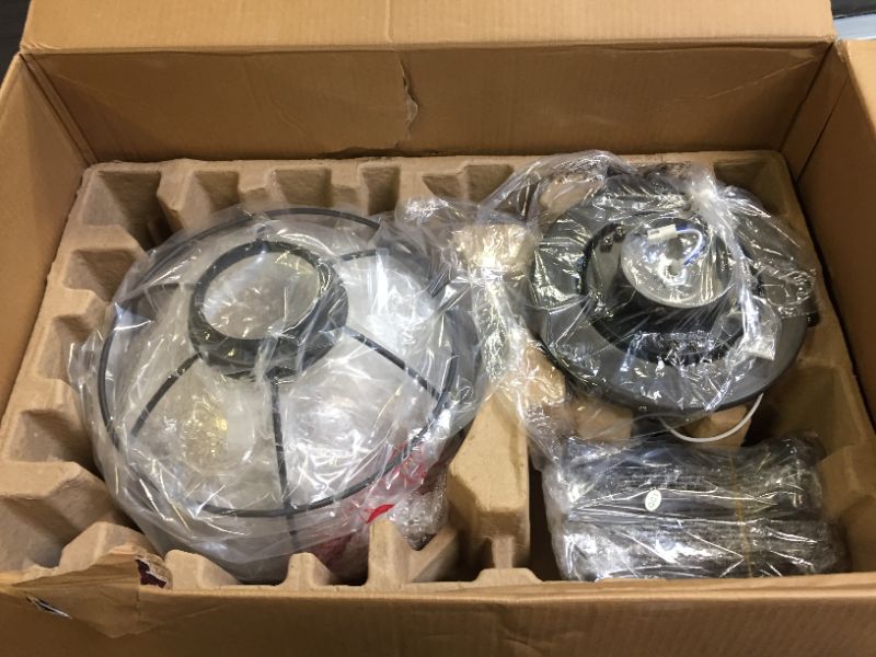 Photo 1 of Casun 52 in. LED Indoor Aged Iron Ceiling Fan with Remote Control and Light Kit (ITEM LOOKS LIKE BOX WAS OPENED AND RUN THRU BUT BLADES IS STILL FACTORY SEALED)
