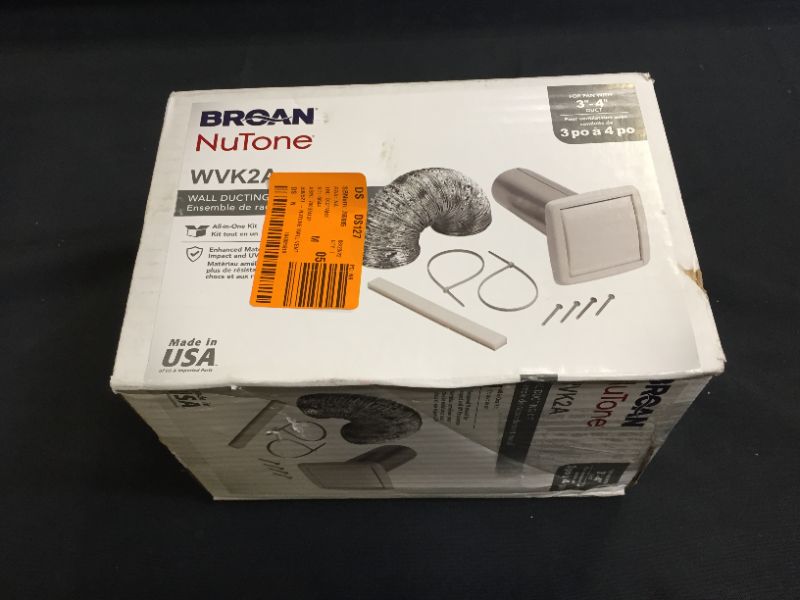 Photo 1 of Broan Nutone WVK2A Wall Vent Kit
(MISSING HARDWARE)
