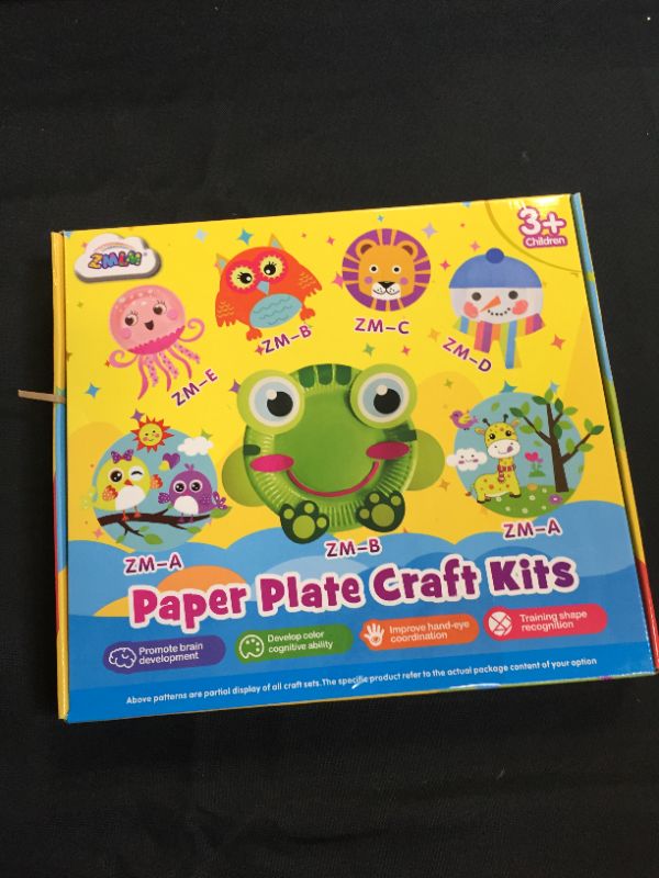 Photo 2 of ZMLM Arts Crafts Toy Gift: Paper Plate Kit for Kids DIY Art Supplies Project Children Preschool Classroom Party Favor Activity Toddler Birthday Game Educational Holiday Christmas Crafts for Girls Boys
