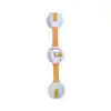 Photo 1 of 19 in. x 1 in. Adjustable Angle Rotating Suction Cup Grab Bar in White and Orange