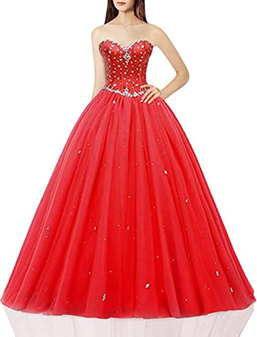 Photo 1 of Likedpage Women's Sweetheart Ball Gown Tulle Quinceanera Dresses Prom Dress
Size: 6