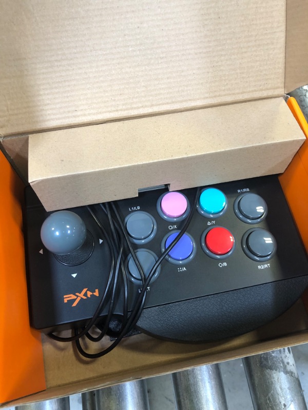 Photo 2 of Arcade Fight Stick, PXN Street Fighter Arcade Game Fighting Joystick with USB Port, with Turbo & Macro Functions, Suitable for PS3 / PS4 / Xbox ONE/Nintendo Switch/PC Windows.
UNABLE TO TEST