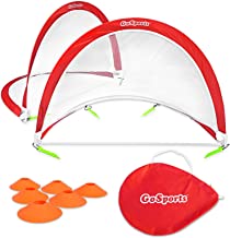 Photo 1 of GoSports Portable Pop Up Soccer Goals for Backyard. Cut in Carrying Case, 
