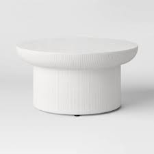 Photo 1 of Faux Stone Patio Coffee Table - White - Threshold™ designed with Studio McGee

