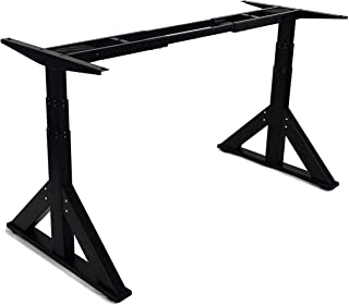 Photo 1 of VWINDESK VJ205 Electric Height Adjustable Sitting Standing Desk Frame Sit Stand - Dual Motors 3 Stages Motorized Desk Base Only, Black
