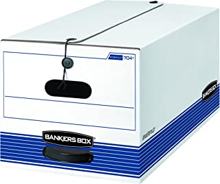 Photo 1 of Bankers Box Store/File Medium Duty Storage Boxes with String & Button, Letter, 20-Pack (070409), White, Blue
