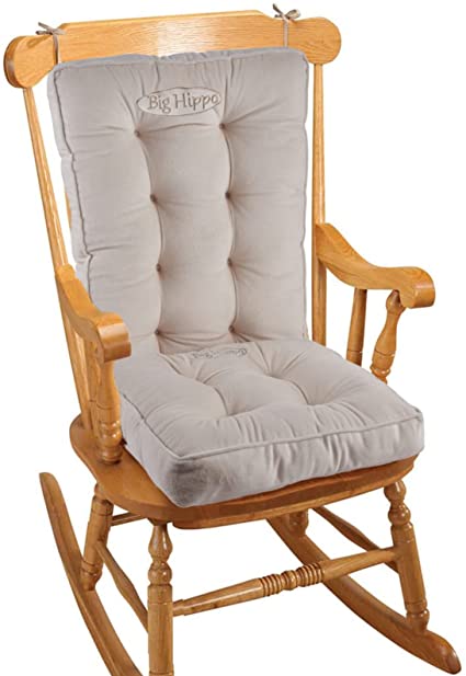 Photo 1 of Big Hippo Rocking Chair Cushions Set, Rocking Chair Pads with Ties Soft Thicken Seat Pads Cushion Pillow for Indoor, Office, Home, Rocking Chairs (Beige)
