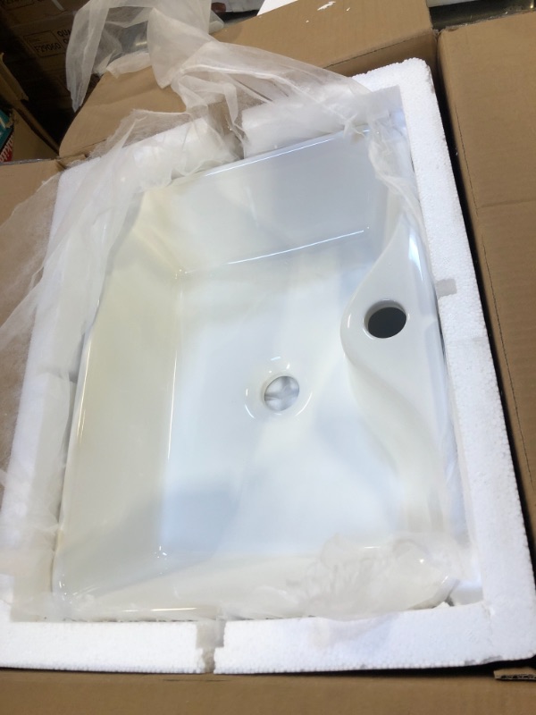 Photo 1 of BESLEND COUNTERTOP  BATHROOM VESSEL SINK 19in WHITE 4.5in DEEP