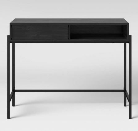 Photo 1 of Clarence Desk with Sliding Storage Black - Project 62
