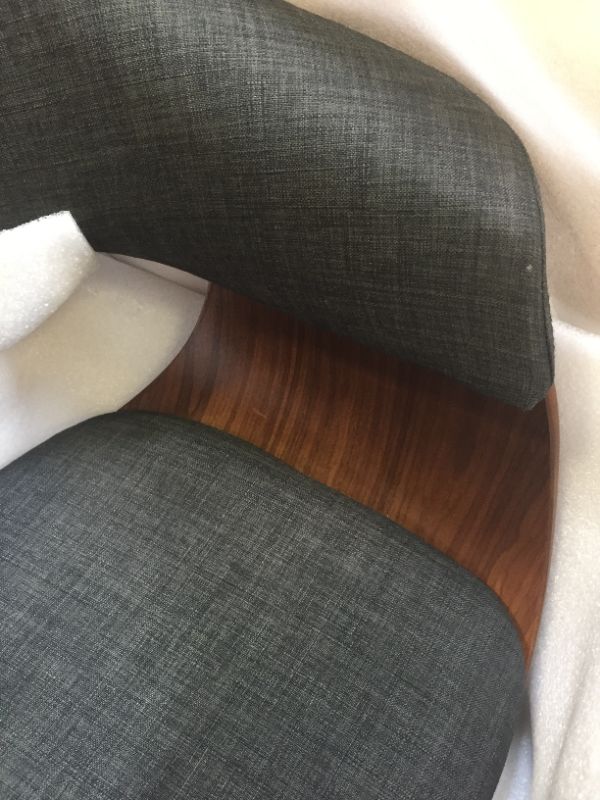 Photo 1 of Armen Living Summer Chair in Charcoal Fabric and Walnut Wood Finish, 31" x 25" x 22"
