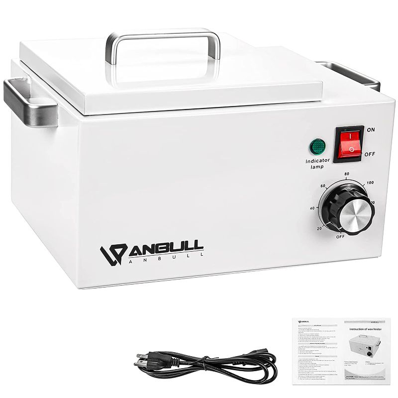 Photo 1 of Anbull Professional 5.5lb Single Wax Warmer, Electric Lagre Wax Heater Pot for Hair Removal with 20-120? Temperature Control, Paraffin Hot Facial Skin SPA Equipment
